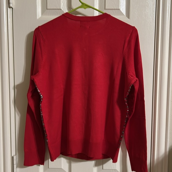 JM Collection party cardigan sweater for the holidays, size M. NWT - Picture 4 of 11